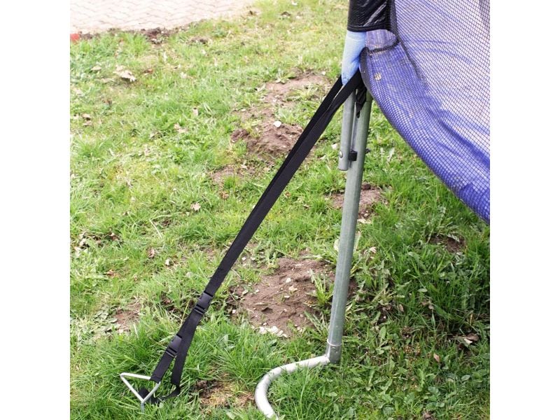 KOOR Trampolin mit Leiter, Durchmesser: 244 cm Gartentrampolin mit Sicherheitsnetz