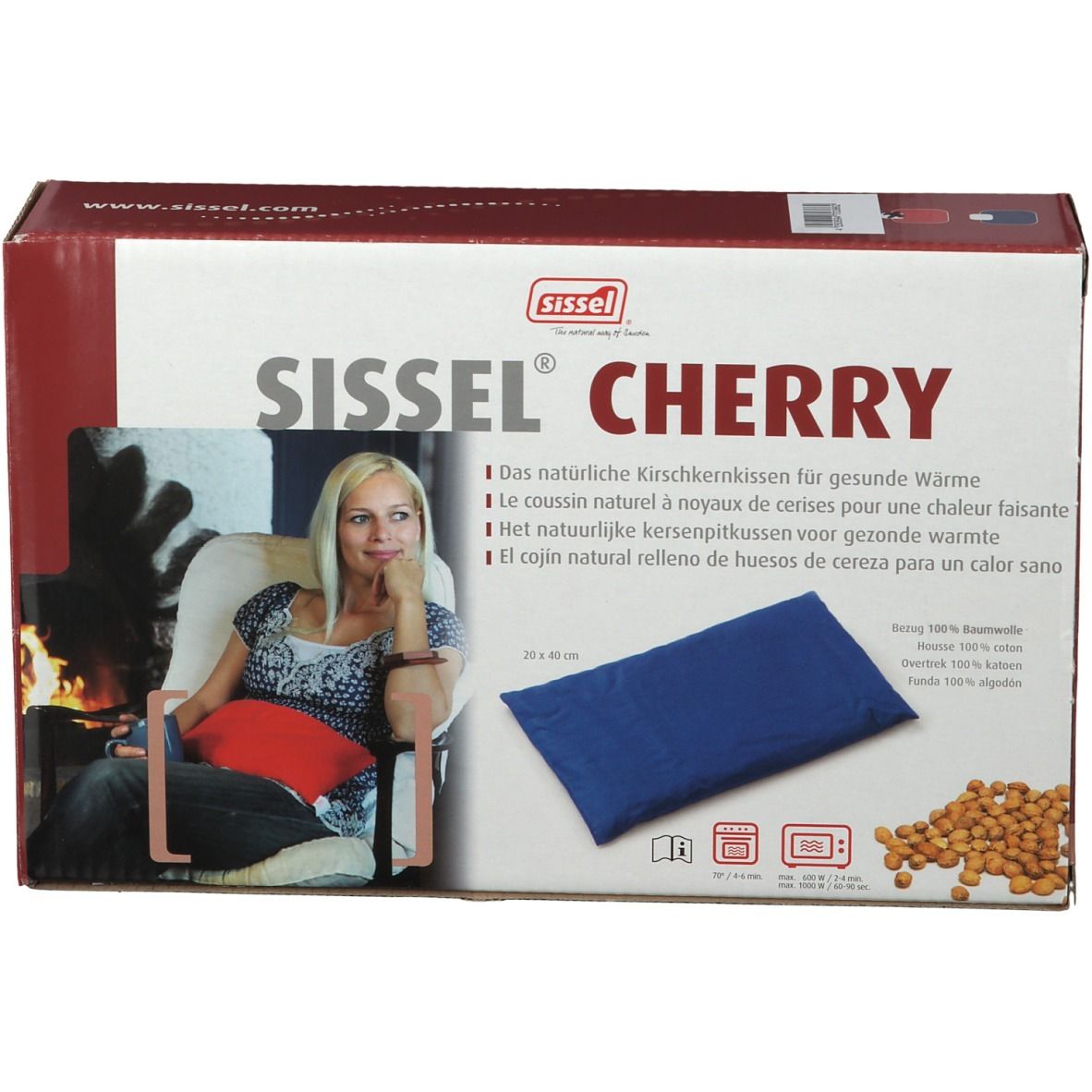 Sissel® Cherry Kirschkernkissen rot 20 x 40 cm
