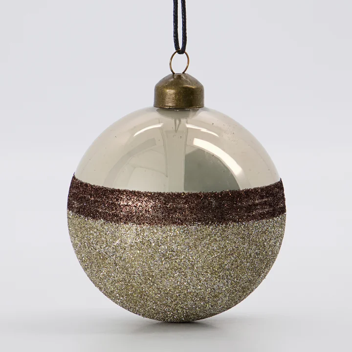 House Doctor - Stripe Christbaumkugel, Ø 8 cm, grün