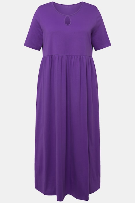 Jerseykleid, A-Linie, Rundhals, Halbarm, Taschen
