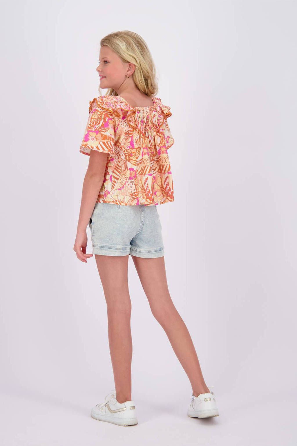 Vingino high waist denim short Dana light vintage