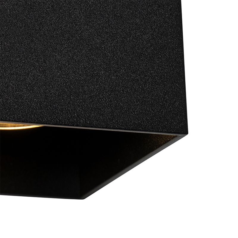 Design vierkante wandlamp zwart - Sabbir