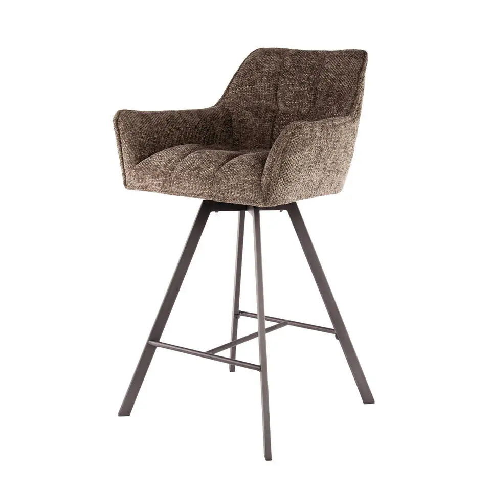 Fraaai - Ramon draaibare barstoel - 69 cm - geweven - taupe