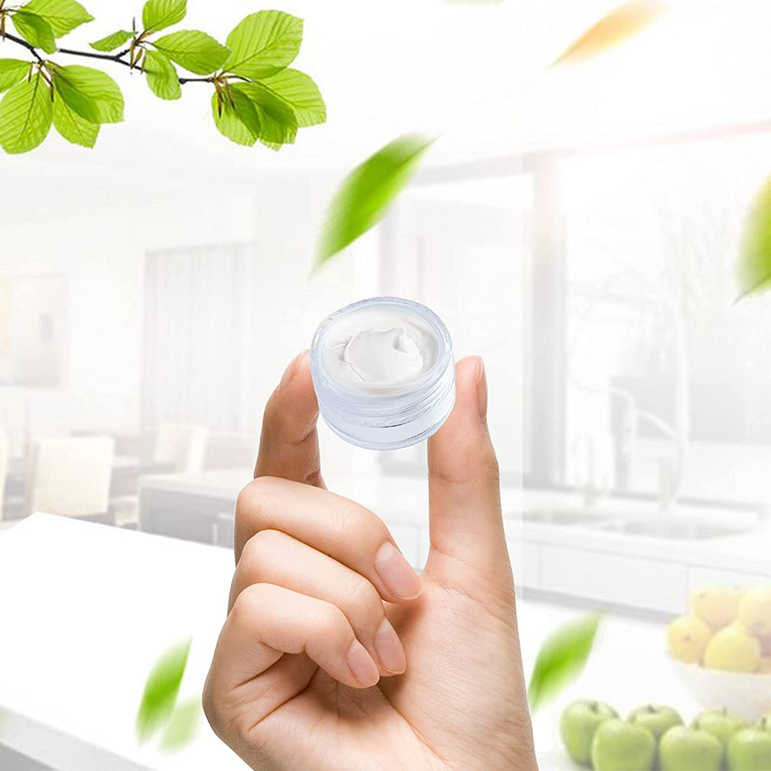 (Ø38mm) 10ml Befüllbarer Kosmetik Behälter Reise Döschen Organizer - Transparent