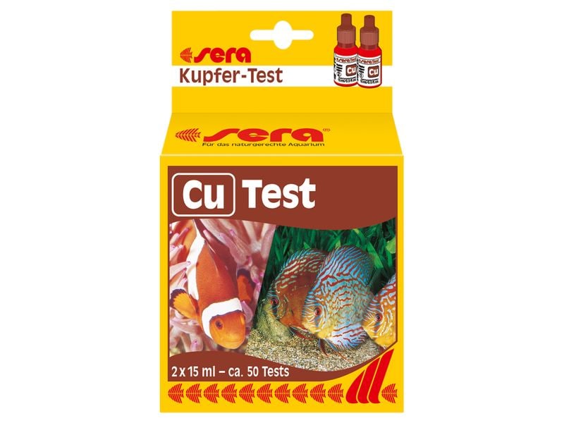 sera Wassertest Kupfer (Cu), 2 x 15 ml Zur einfachen Bestimmung des Kupfergehalts im Süss- und Meerwasser