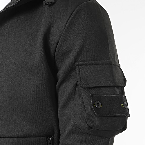 Ensemble Veste Zippée Et Pantalon Cargo Noir
