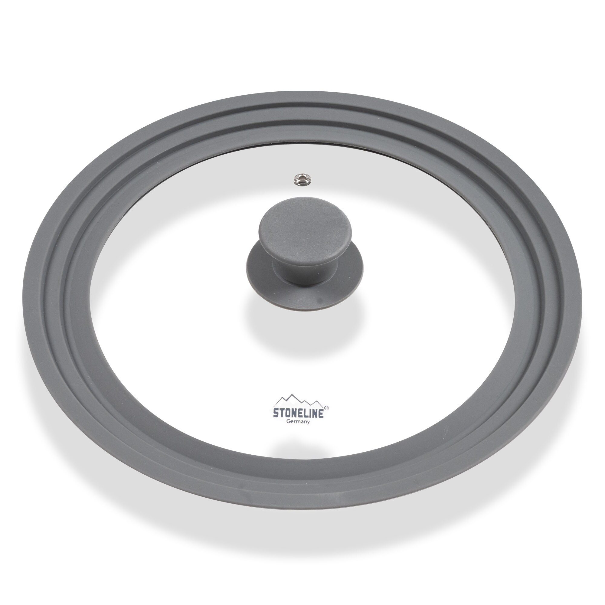 STONELINE® Universal Glasdeckel, mit Silikonrand für einen Durchmesser von 24/26/28 cm