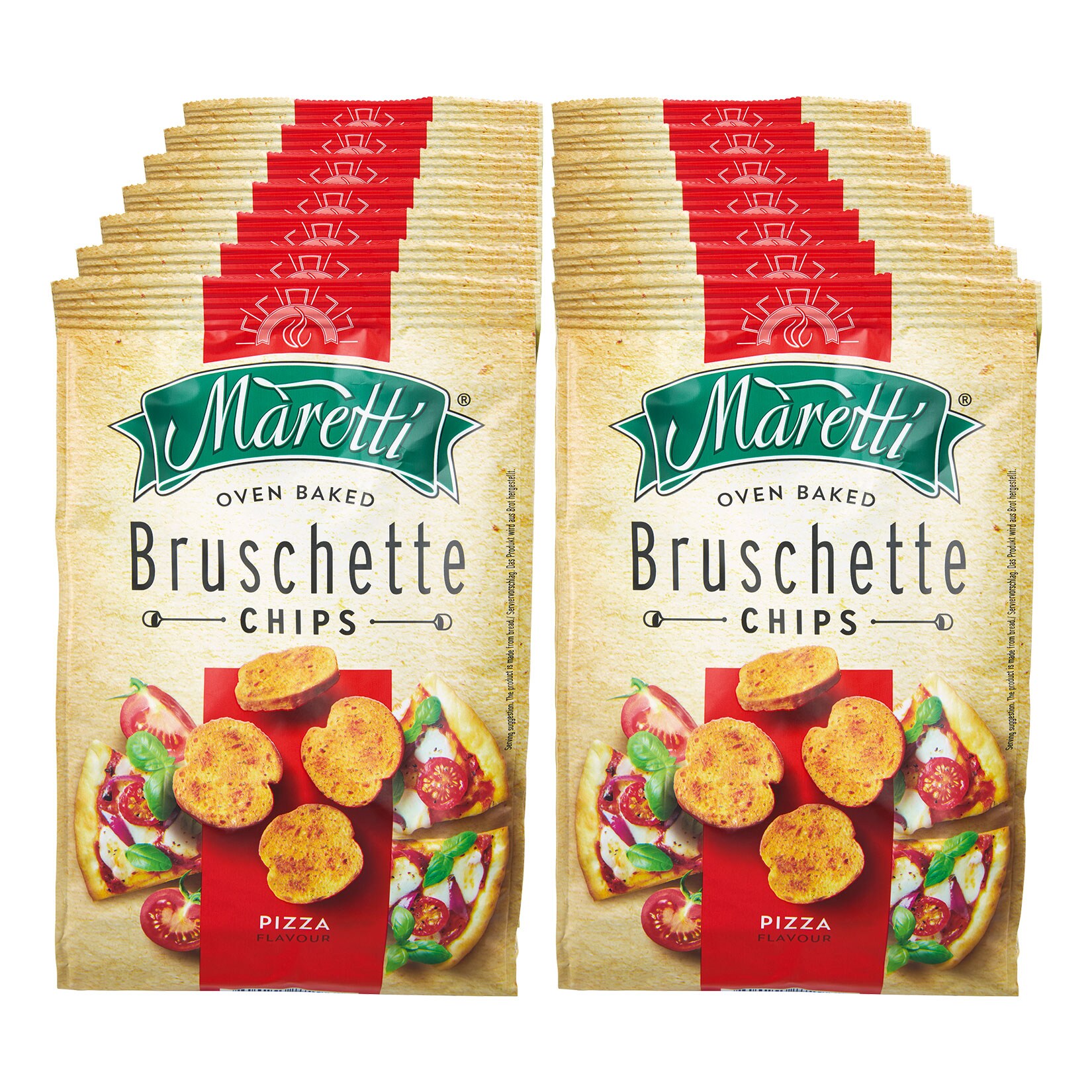 Maretti Bruschette Chips Pizza 150 g, 14er Pack