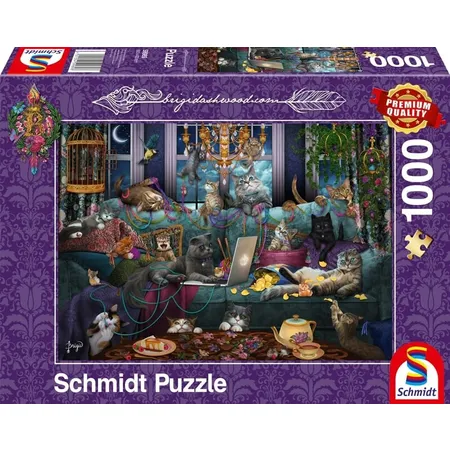 Schmidt Spiele Puzzle - Katzen in Quarantäne, 1000 Teile