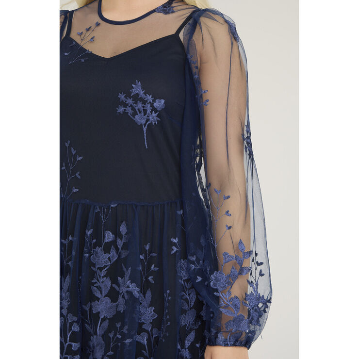 A-VIEW Fuschia dress Navy