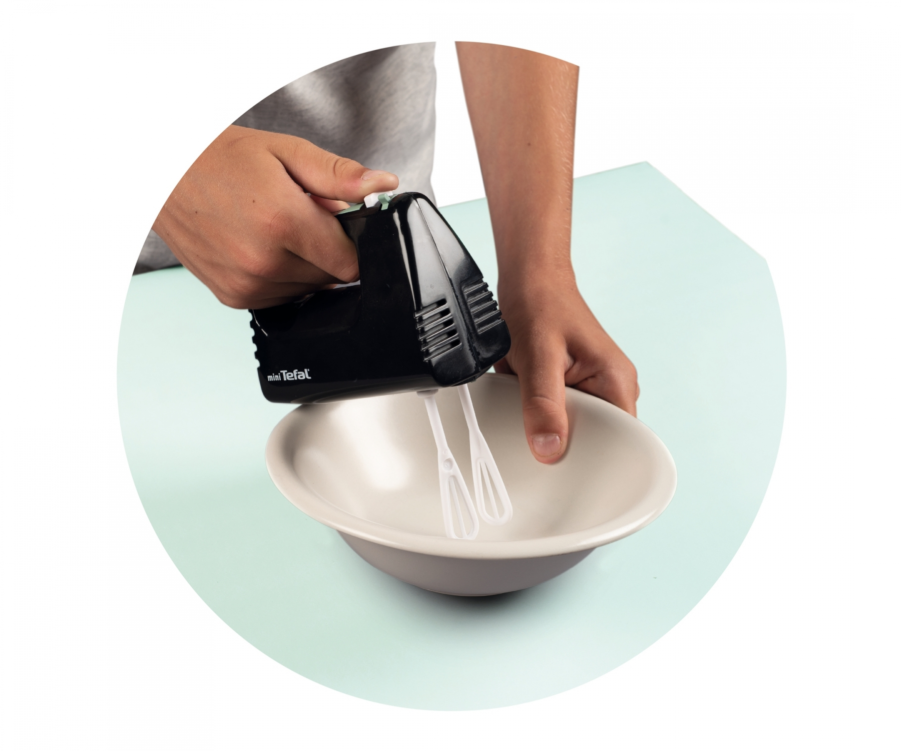 (11x5cm) Tefal Handrührgerät Kinder Spielzeug Mixer Küche Lernspiel (7600310503) - Schwarz