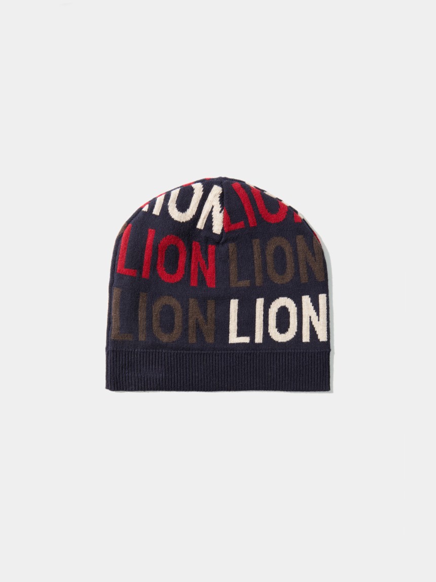 Gorro de algodão e caxemira com lettering