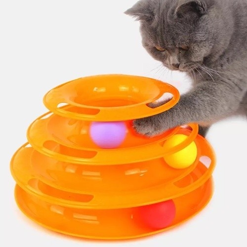 Torre de Brinquedos para Gatos Laranja