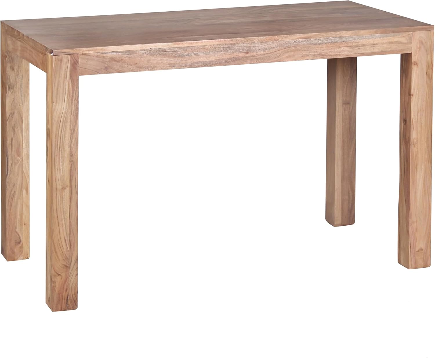 FineBuy Esstisch Massivholz Akazie 120 x 60 cm - Landhaus Esszimmertisch rechteckig Massiv - Küchentisch Vollholz - Holz Tisch Natur - Echtholztisch