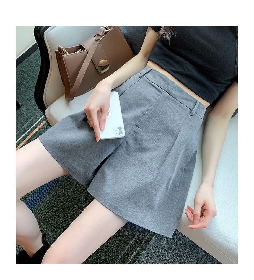Honey River - Hoge taille effen korte jurk