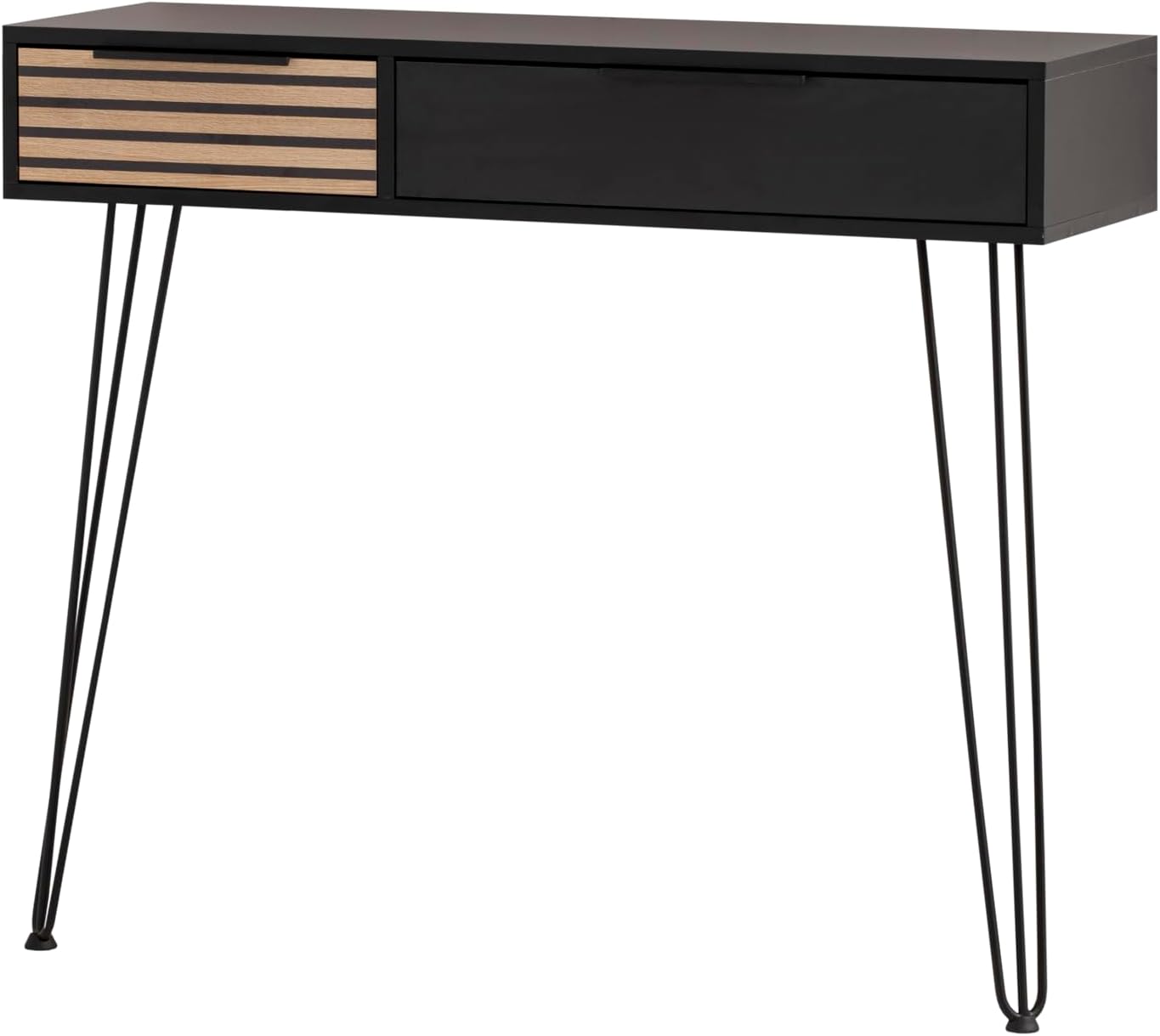 Schildmeyer Hank Konsolentisch 157182, Schwarzmatt/Akustikpaneel Optik, 103,7 x 32,1 x 88,4 cm
