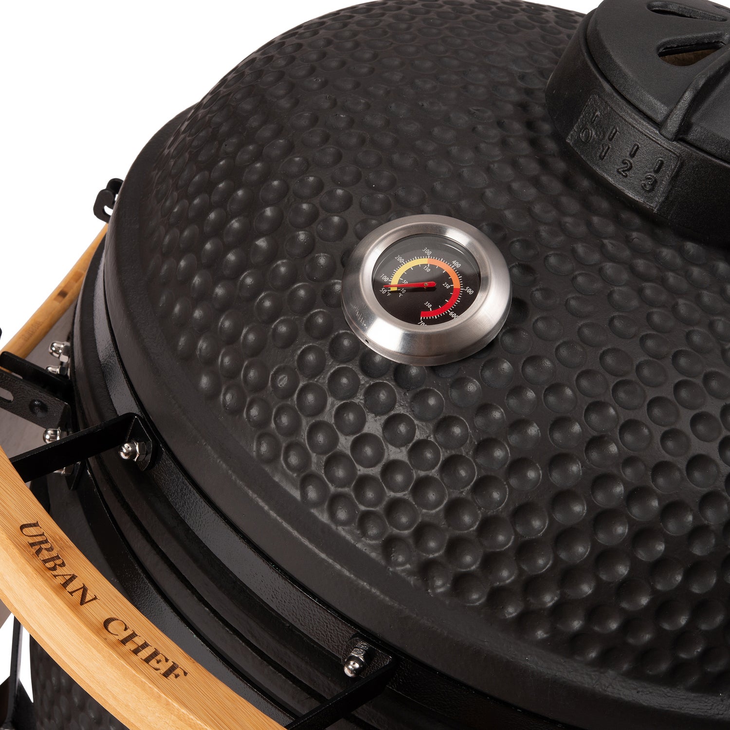 Intratuin kamado barbecue Urban Chef Large mat zwart D 59 H 133 cm