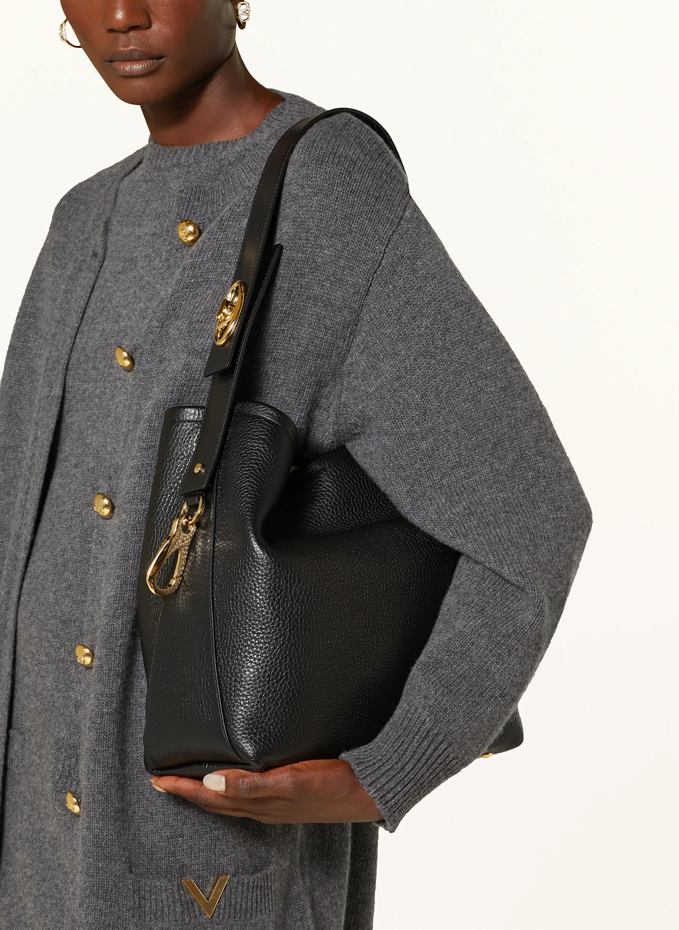 VALENTINO GARAVANI Hobo-Bag VLOGO SIDE mit Pouch
