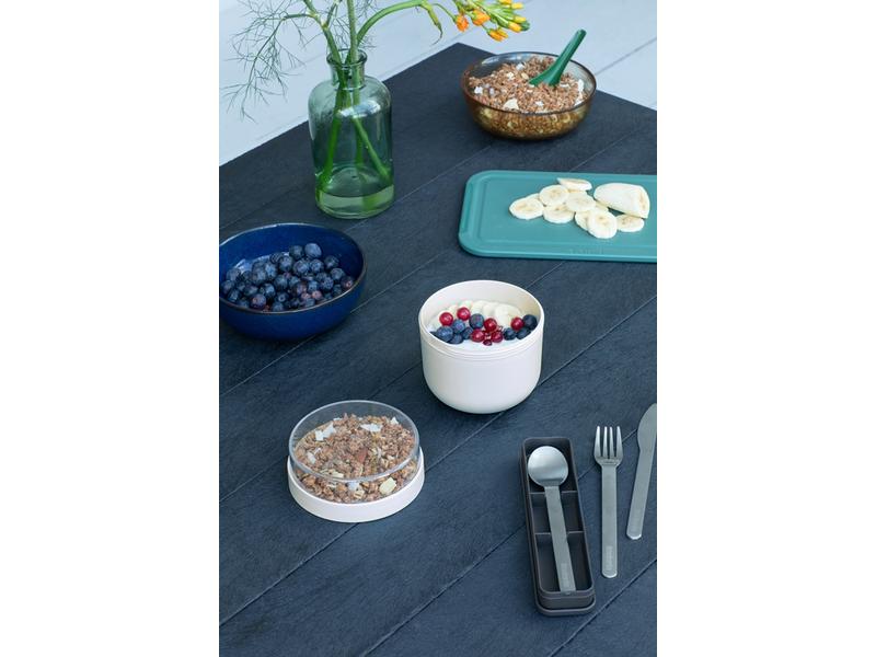 Brabantia Yoghurtbehälter Make & Take 500 ml, Hellgrau Müslibecher
