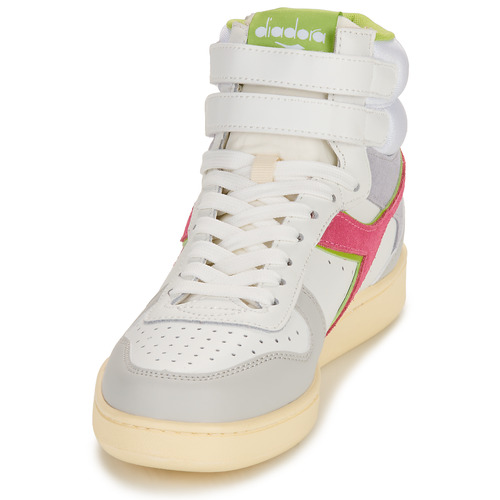Diadora - MAGIC BASKET MID - Blanc / Gris / Rose