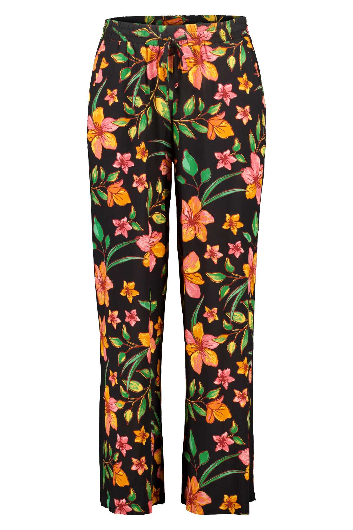 Broek met tropische print Multi orange