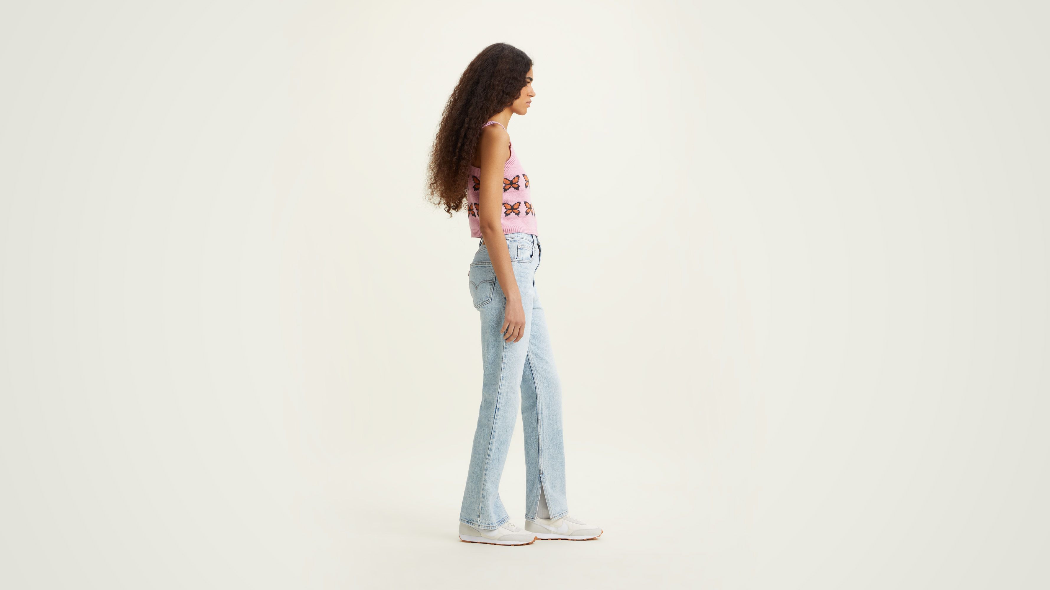 Jean ’70 Haut Slim Droit - Light Indigo Worn In - Bleu