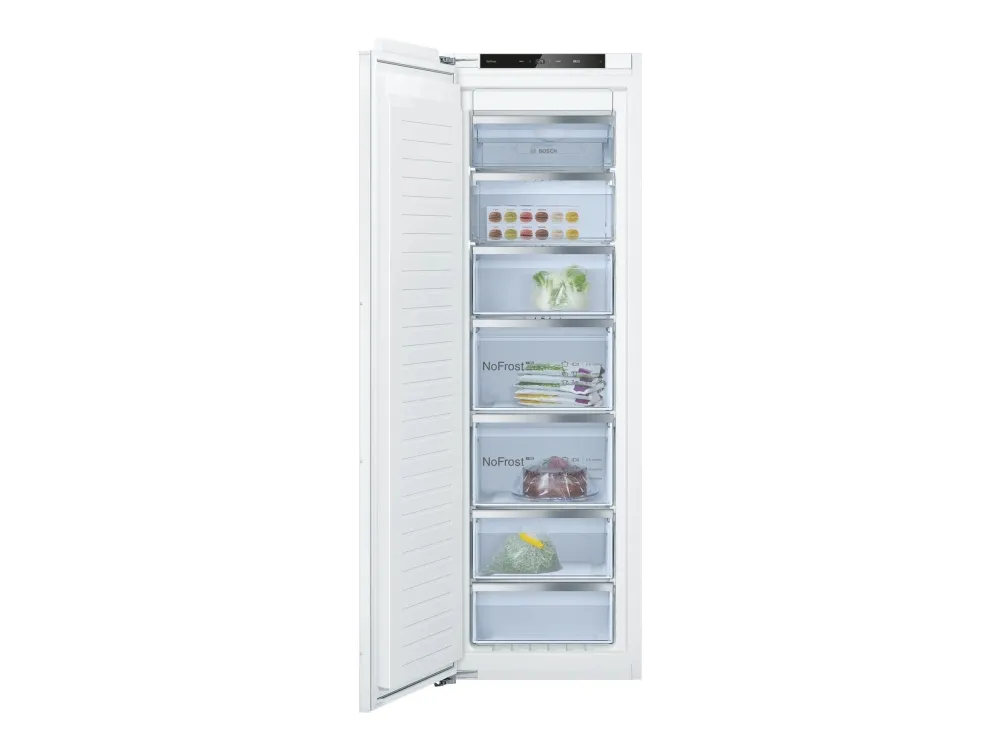 Bosch Serie | 4 GIN81VEE0 - Fryser - stående - til indbygning - niche - bredde: 56 cm - dybde: 55 cm - højde: 177.5 cm - 212 liter - Klasse E