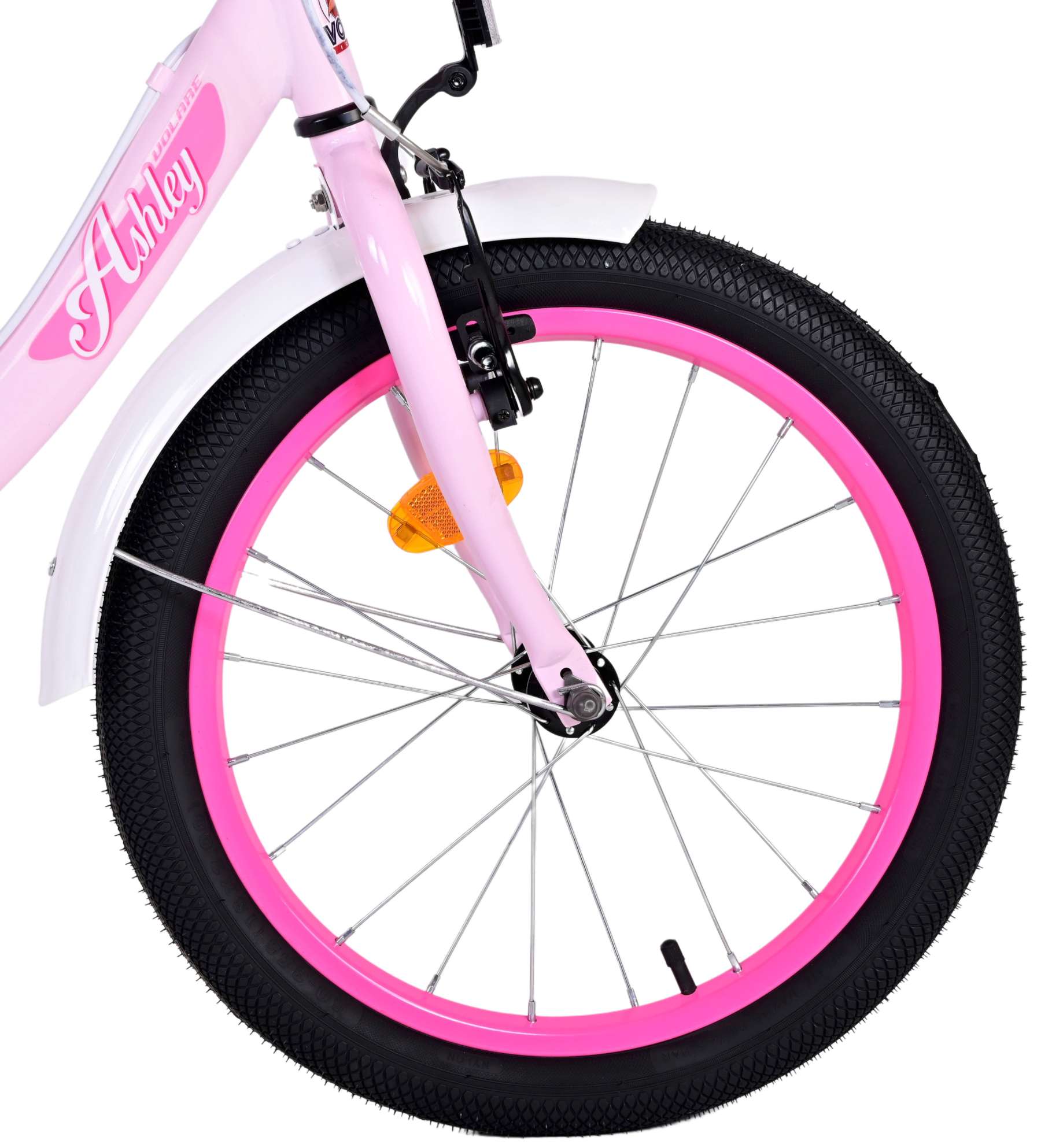 TPFSports Ashley Kinderfahrrad - Mädchen - 18 Zoll - Rücktritt + Handbremse - Rosa/Rot