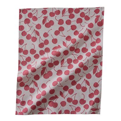 Torchons jacquard motif cerises - lot de 2 ou 4 - BECQUET CRÉATION