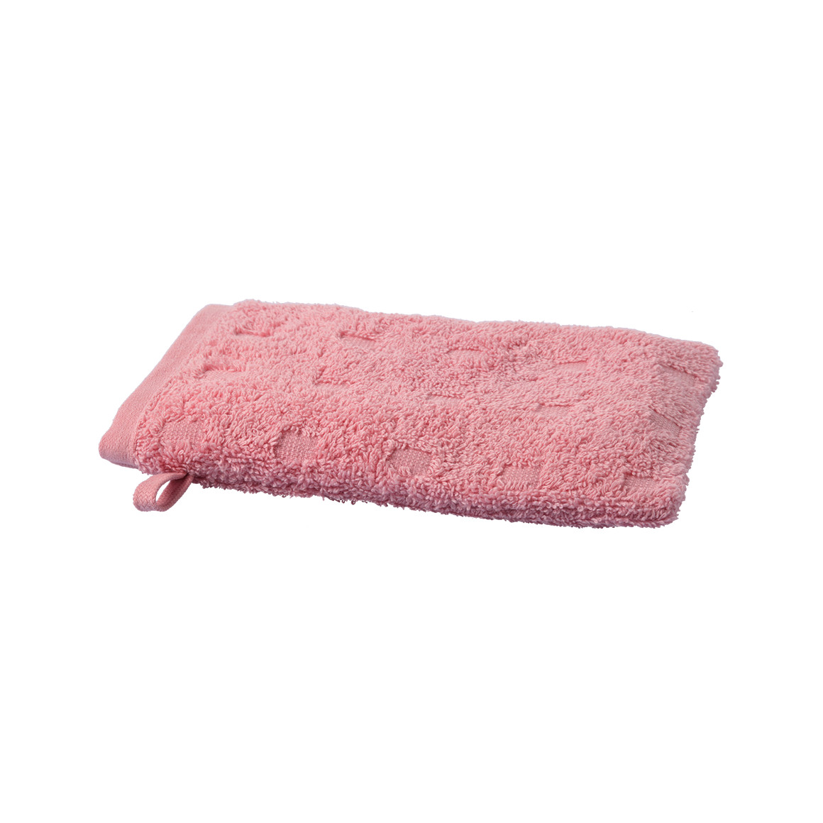 My Home Waschhandschuh mit grafischer Struktur rosa