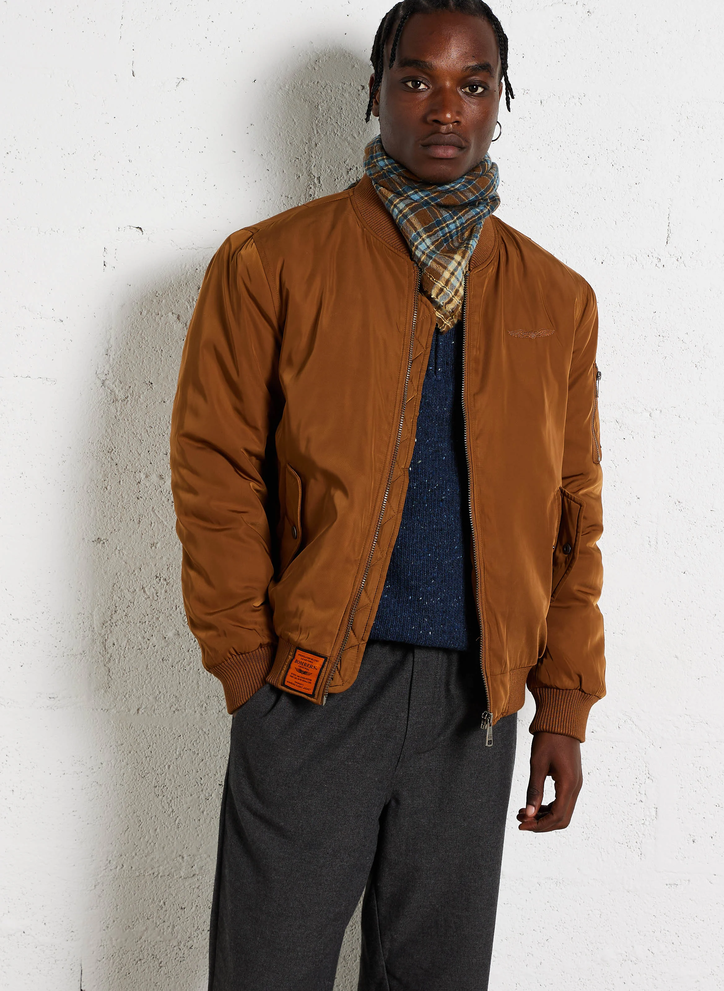 ORIGINAL - Bomber matelassé zippé | Marron