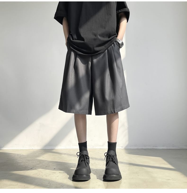 Mimiyox - Hoge taille, effen, wijde jurk met korte pijpen