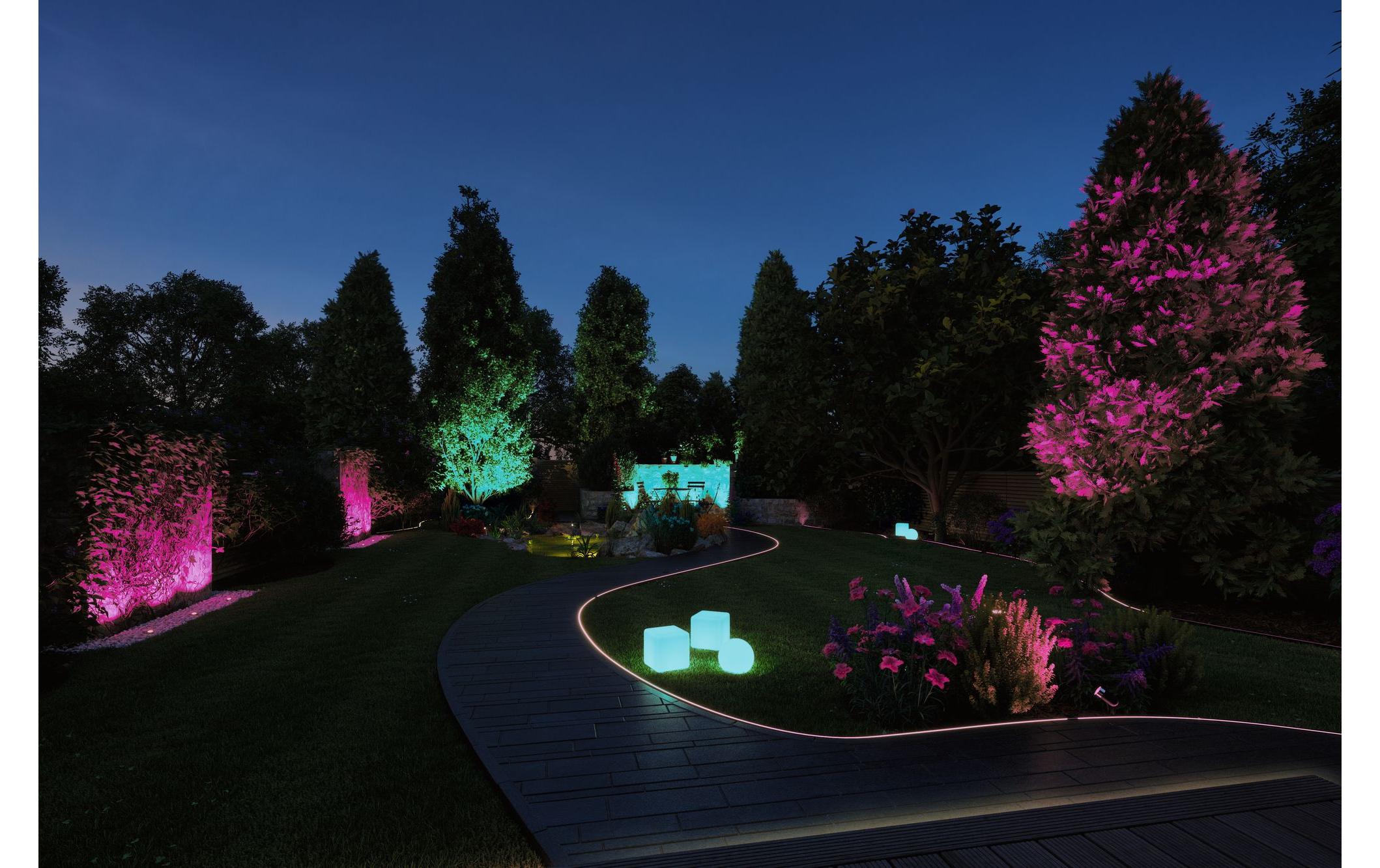 Gartenleuchte Plug & Shine GLOBE RGBW, ZigBeeSteuerbares Lichtobjekt mit Farbwechsel