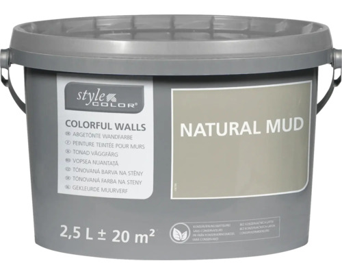 StyleColor KLEURRIJKE MUREN muur- en plafondverf natuurlijke modder 2,5 L