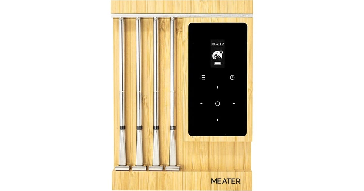 MeaterPro XL thermometer  (Roestvrij staal/houtkleur, Bluetooth 5.2)
