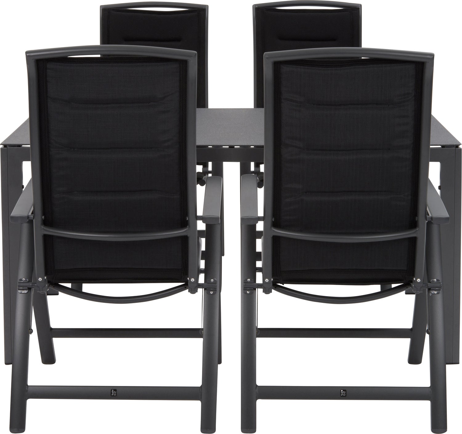 Intratuin 4-zits diningset Bea met Haikou 3D grijs / zwart