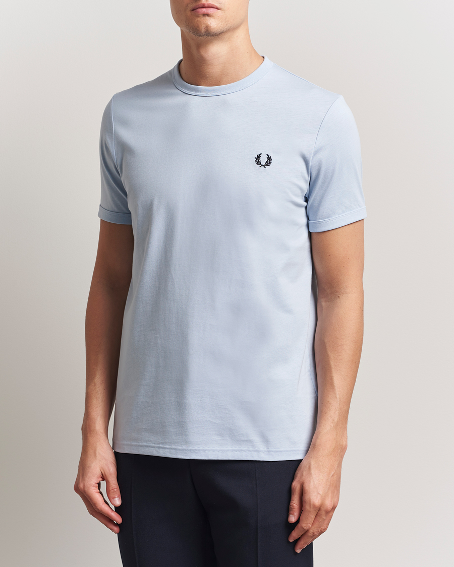 Fred Perry Ringer T-Shirt Light Smoke