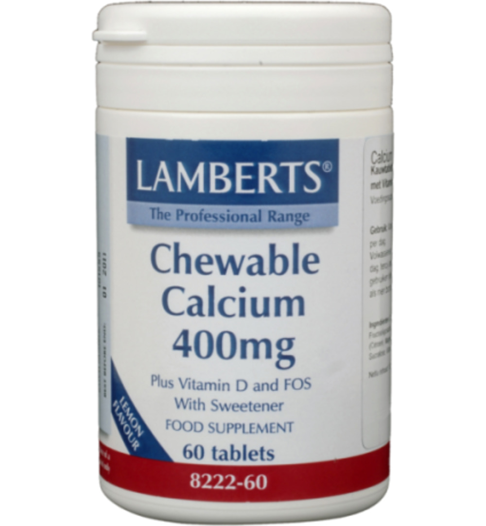 Lamberts Calcium 400mg + Vit. D en Fos (60 kauwtabletten)