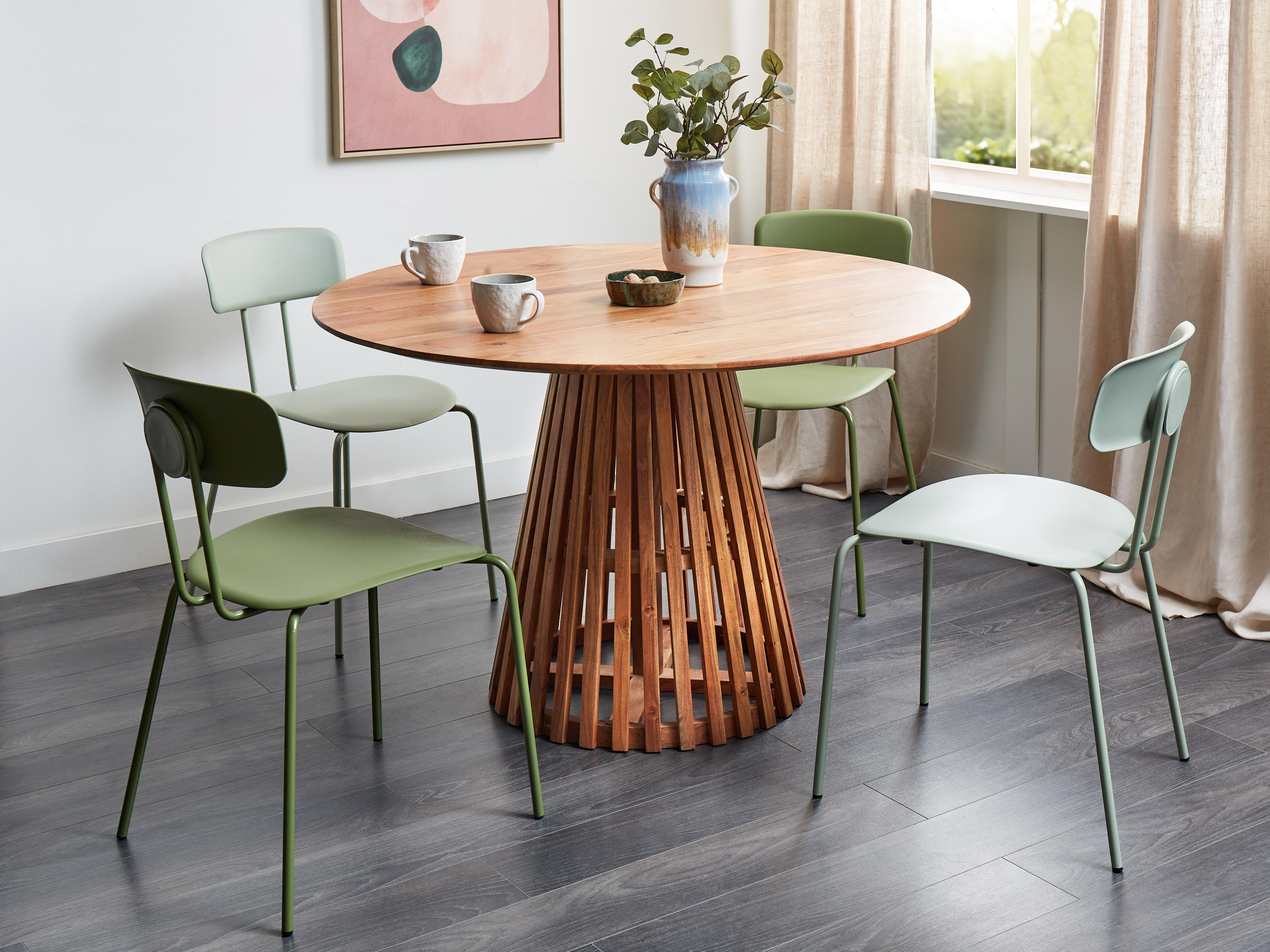 Eettafel MESILLA Bruin 120 cm Acaciahout 120 cm