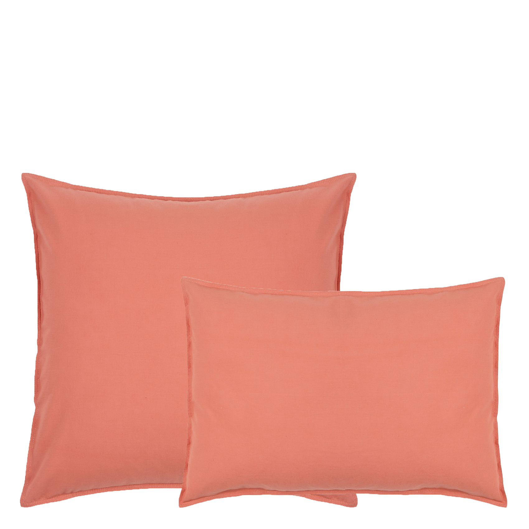 Taie d'oreiller en lin et coton biologique| Orange