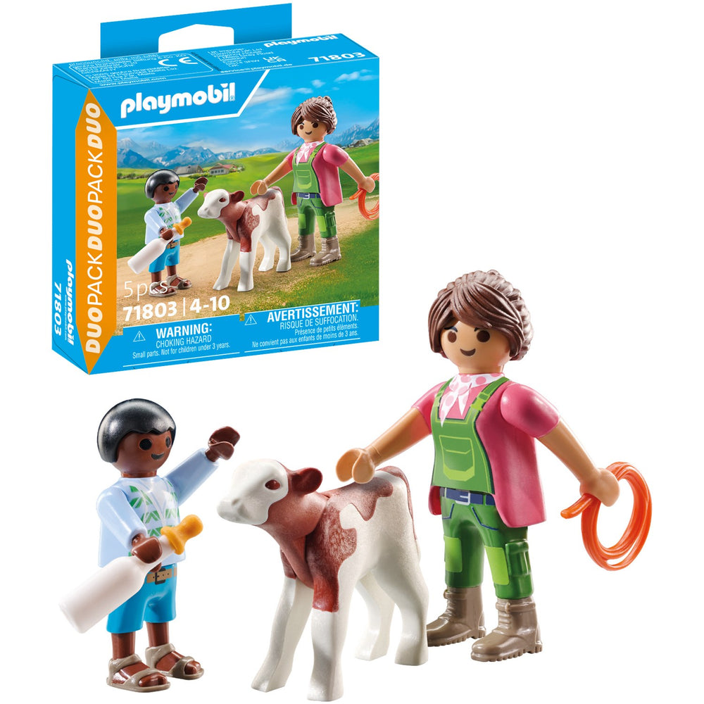 Køb Playmobil® Farmer med Kalv