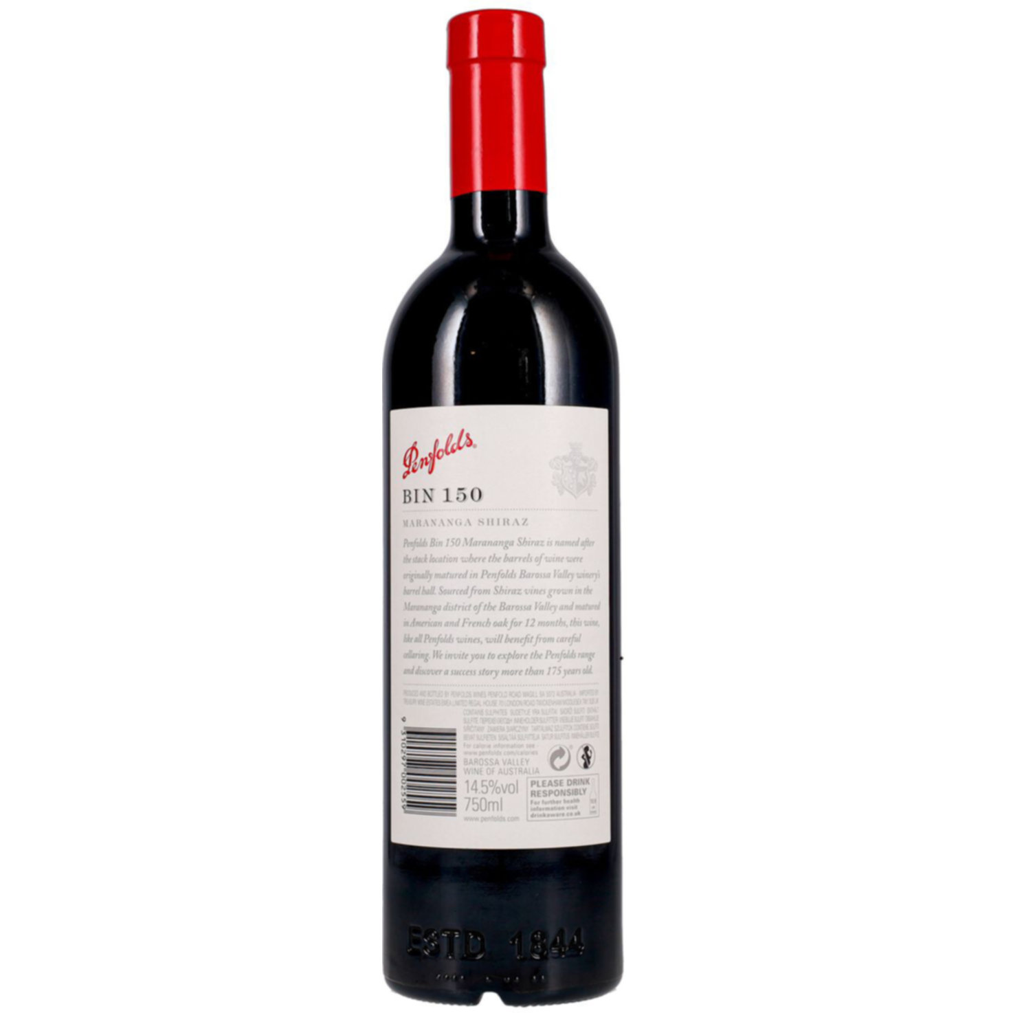 Shiraz South Australia Marananga Penfolds Bin 150 -75cl