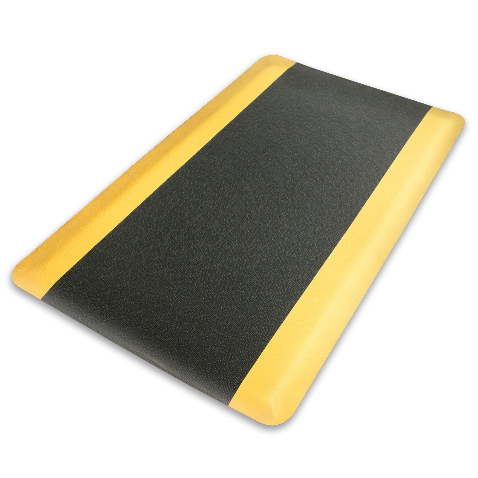 etm Anti-Ermüdungsmatten | Heavy-Duty Soft-Tritt | Schwarz-Gelb | 2-lagig