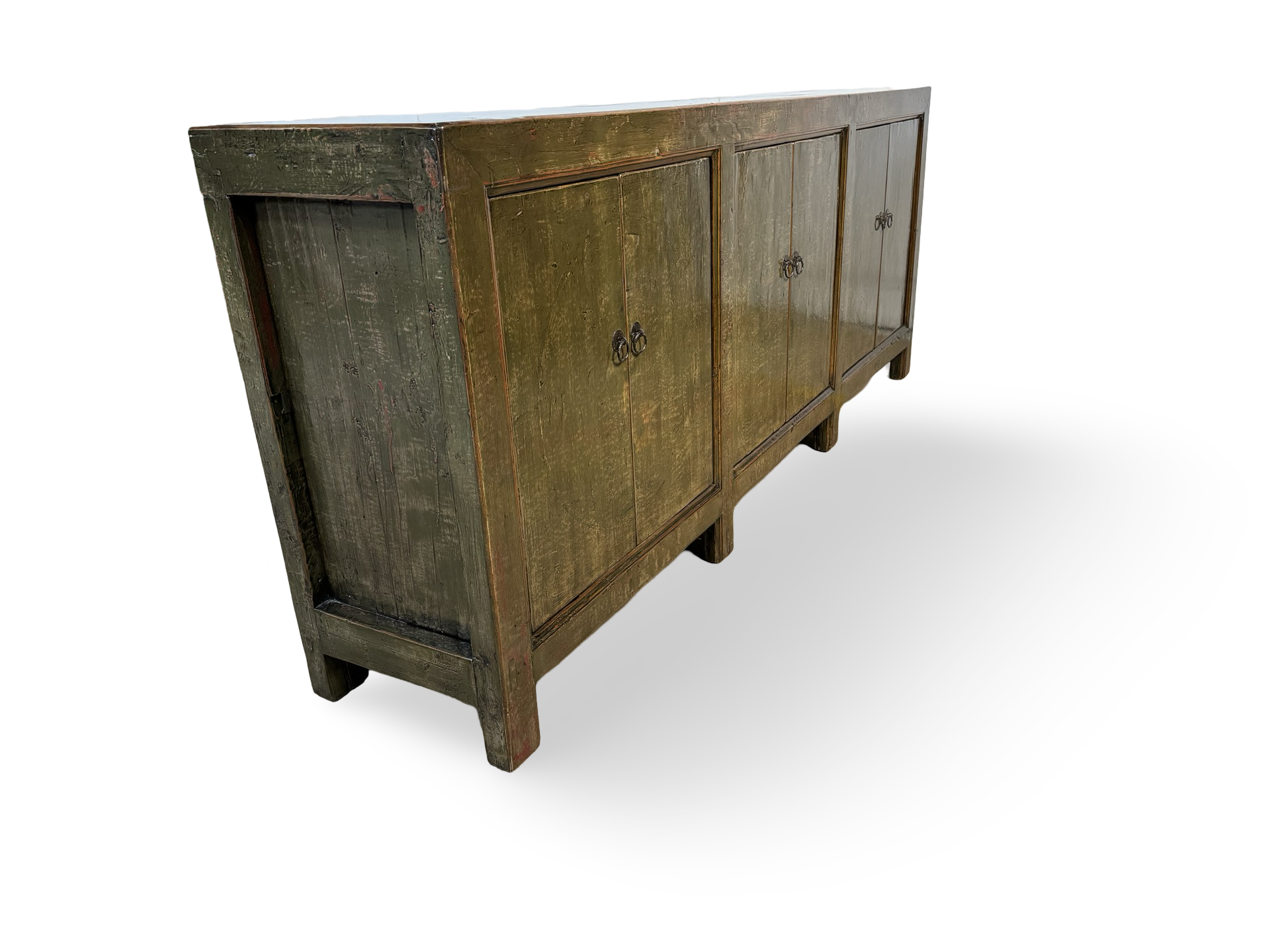 Dressoir 6 deur groen Lak