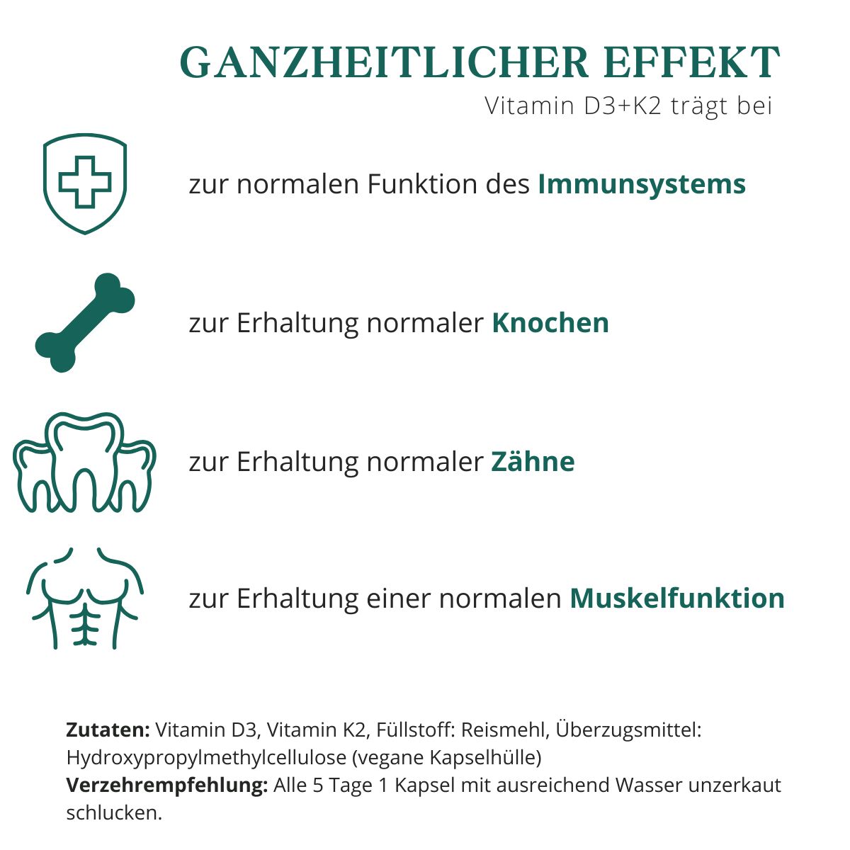 meinVitalium - vegane Vitamin D3+K2 Kapseln