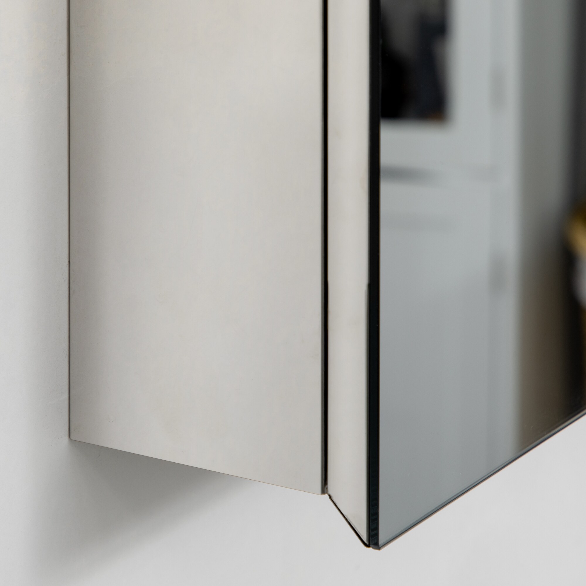 kleankin Spiegelschrank mit Soft-Close-Funktion silber 54L x 13B x 60H cm