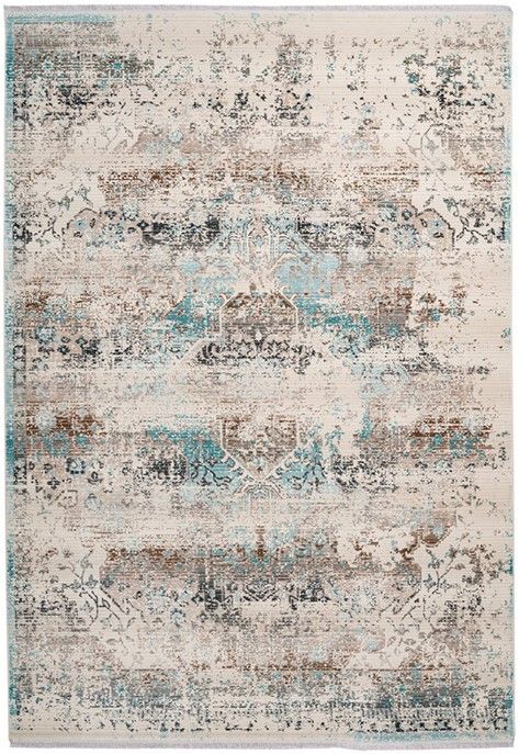 Vloerkleed 325 taupe/turquoise Anouk