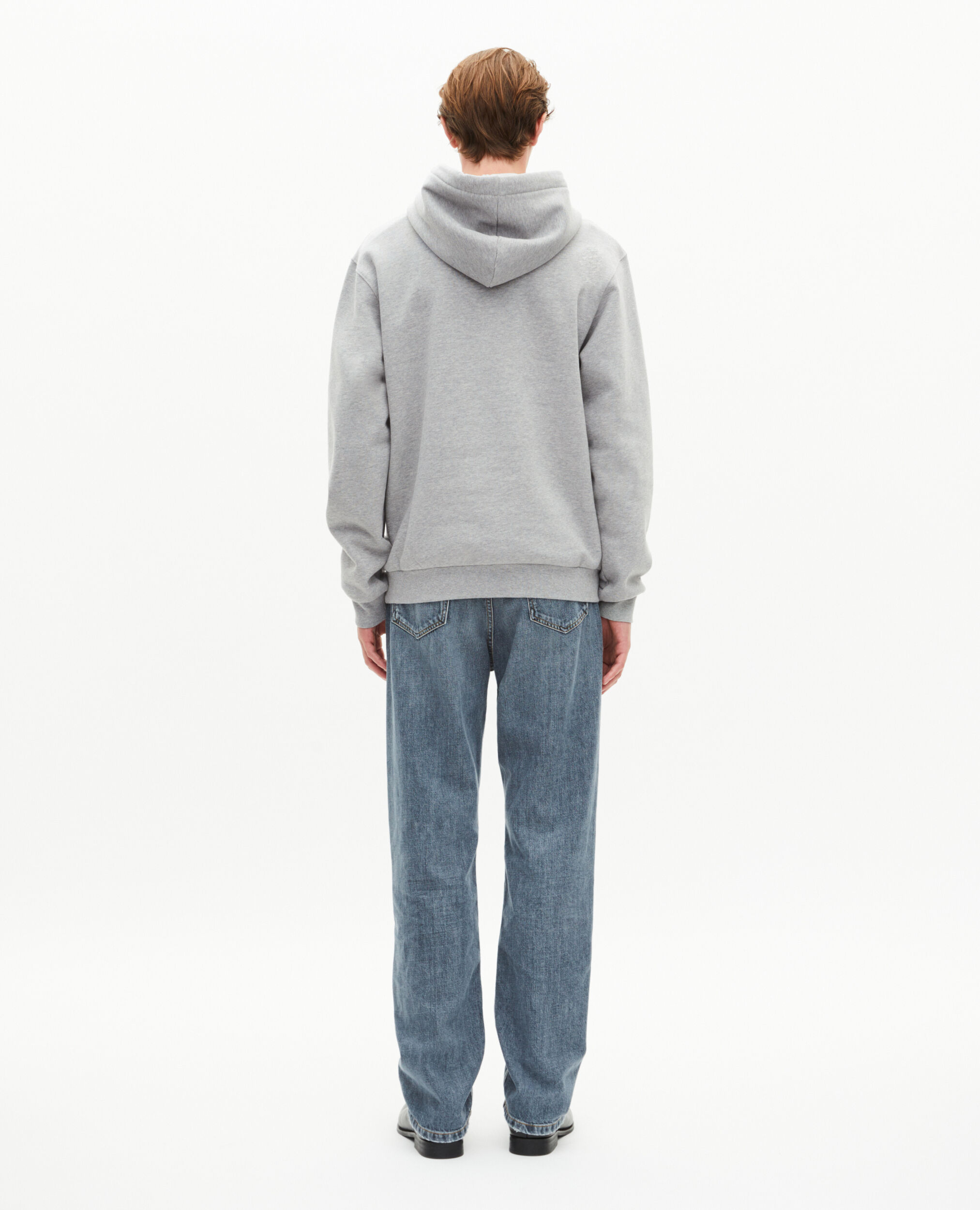 Sweatshirt à capuche avec patch gris