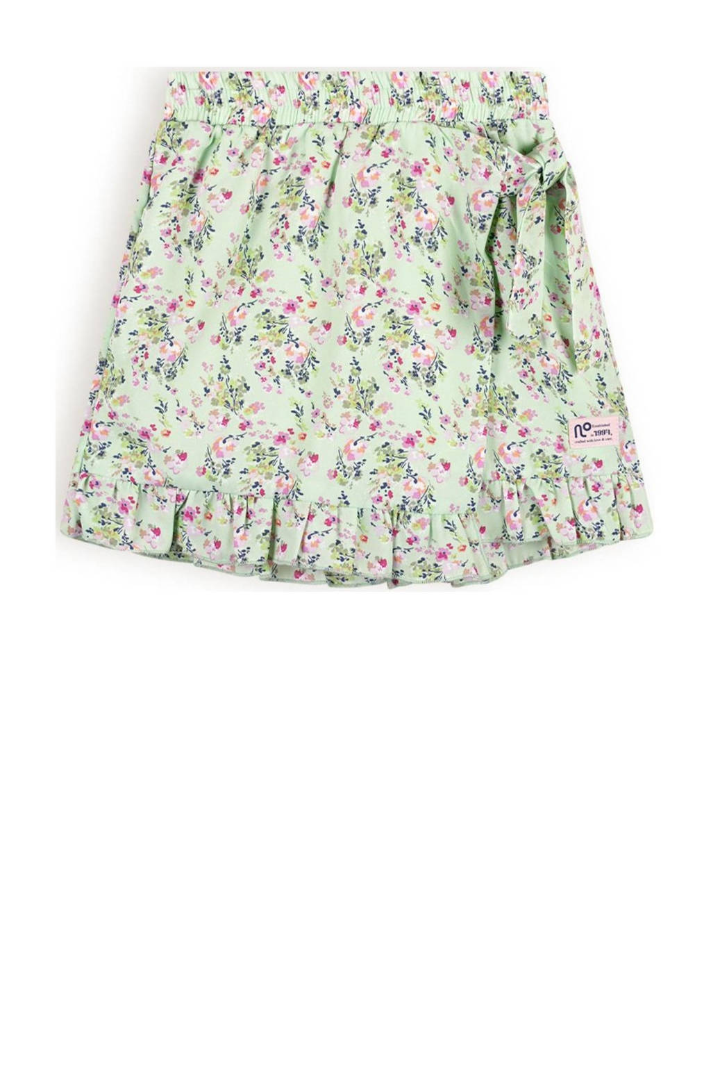 NONO gebloemde skort Saya lichtgroen/roze