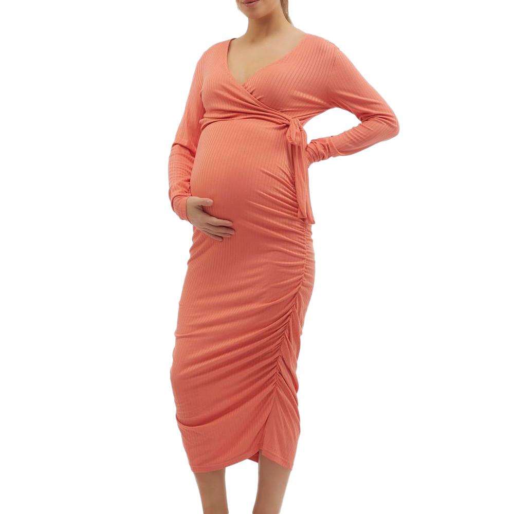 Mamalicious Robe D'allaitement Corail Femme Mamalicious Trinity